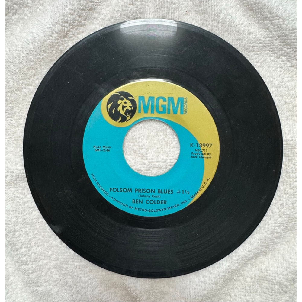 1968 MGM Records 45 RPM Ben Colder “Harper Valley P.T.A. (Later
That Same Dayl”